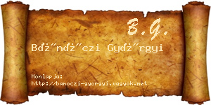 Bánóczi Györgyi névjegykártya