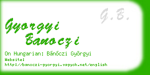 gyorgyi banoczi business card